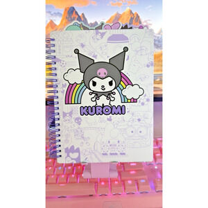 Hello Kitty & Friends Notebook Journal Kuromi 2024 Sanrio 5 Tab Spiral Lined